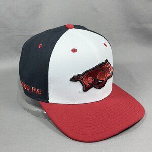 Nike Arkansas Razorbacks Snapback M/L Hat Cap Red Swoosh Dri Fit Hogs NCAA Mens